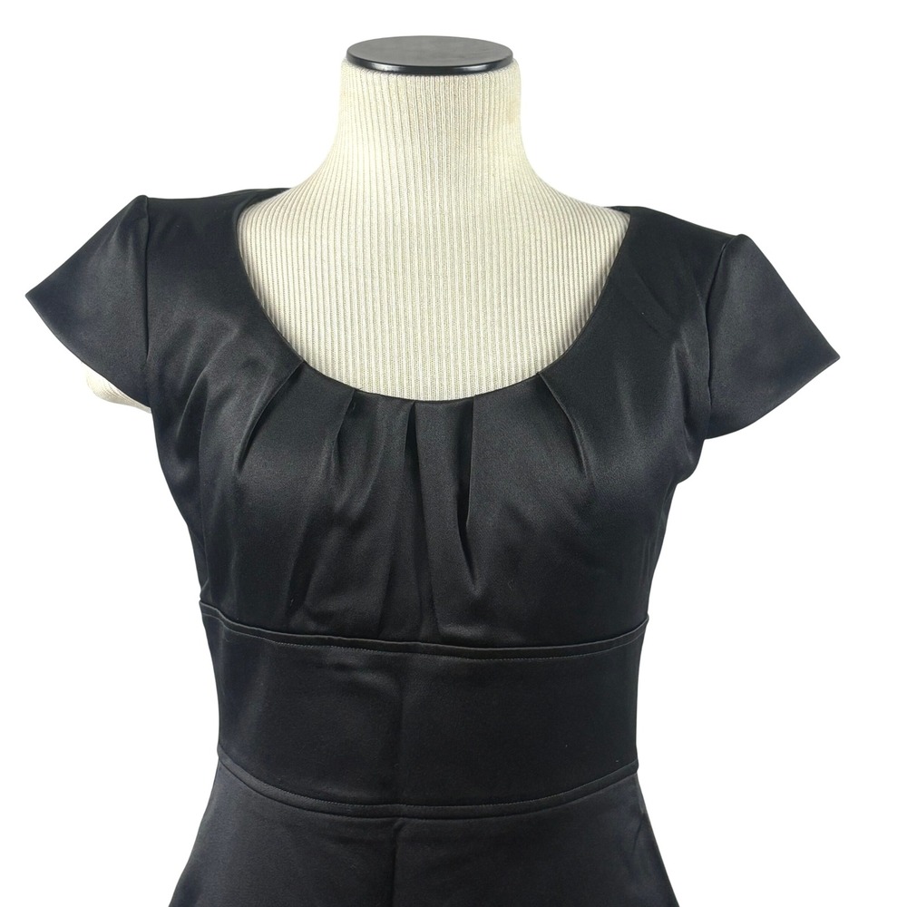 London Times Black Dress Women's 4 Cap Sleeve Career Cocktail Party Minimalist - Picture 2 of 13